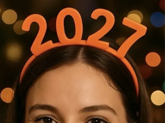 2027 Nieuwjaar Tiara Hoofdband – Oudejaarsfeest Rekwisiet, Geen Steunen