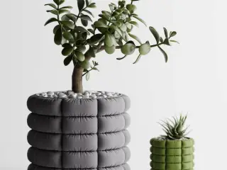 Inflated soft Cloth Planter Plant Pot Vase Series3