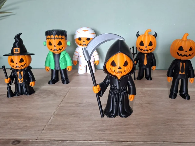 Mietitore di Zucche – Adorabile Statuetta di Halloween