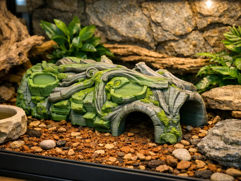 Riesiges Baumstamm-Versteck für Geckos und Schlangen