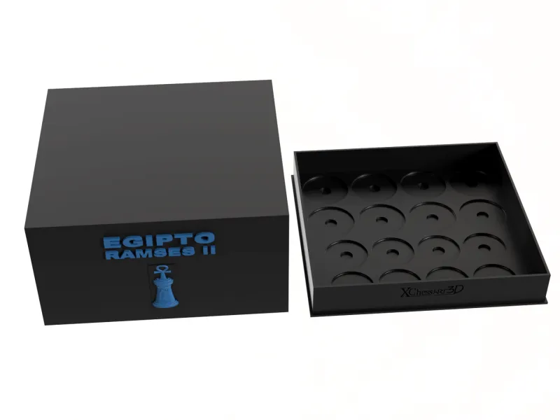 Caja Ajedrez Historico Magnetico Egipto - Ramses II