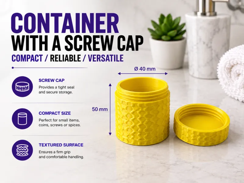 Container with a screw cap