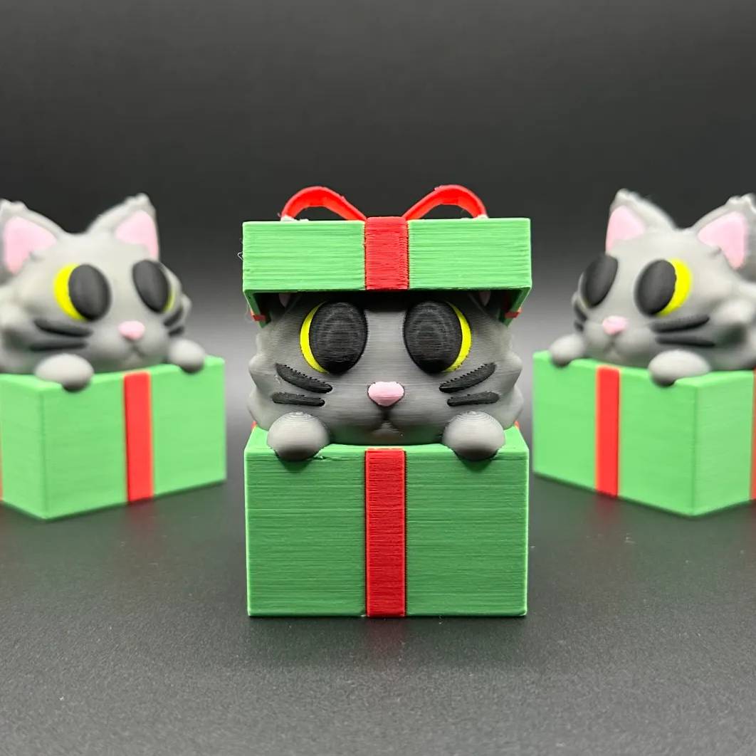 3D Printer Files | 3MF File | Gift Box Kitty | Creality Cloud