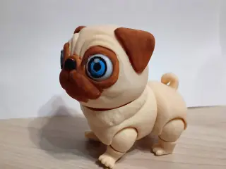 PUG DOG FLEXI - ARTICULATED - STL & 3MF MULTICOLOR