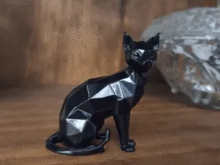 lowpoly sit cat