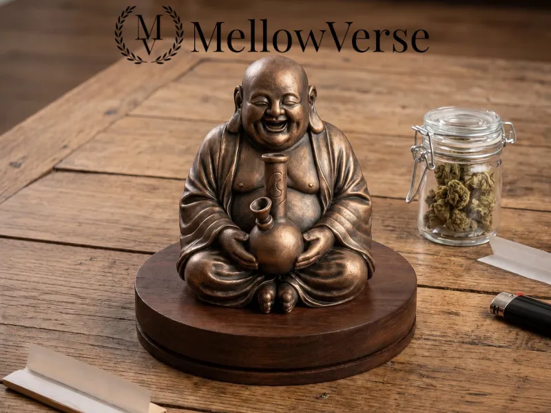 Moedor de Ervas Buda Risonho - 2 Partes Magnético - MellowVers