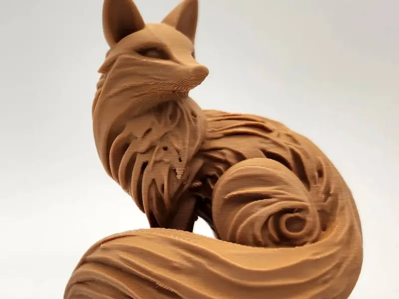 Wood-Carved Fox