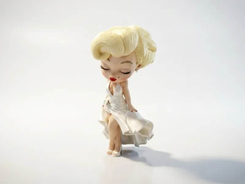 Chibi Marilyn Monroe Figurine Cute 3D Printable