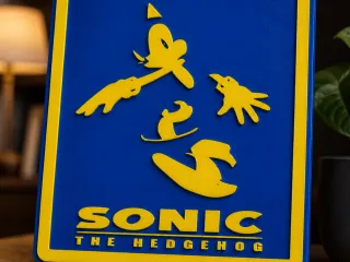 3D Printed Sonic Poster For Wall Decoration !!!