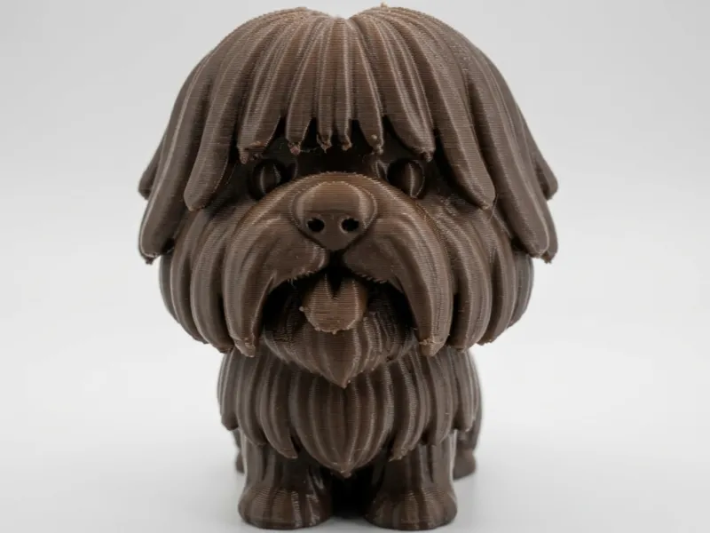 可愛いコモンドル3Dプリント – 紐状の被毛を持つ犬のフィギュア