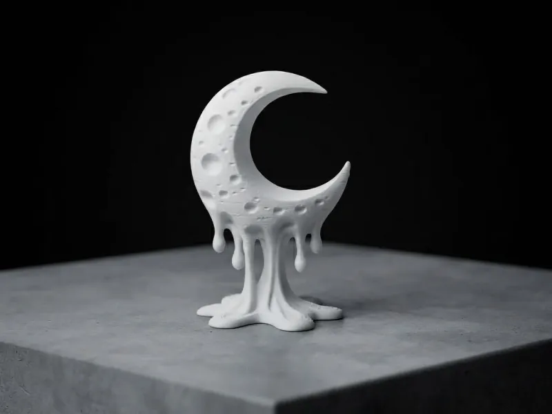 Melting Moon Statue