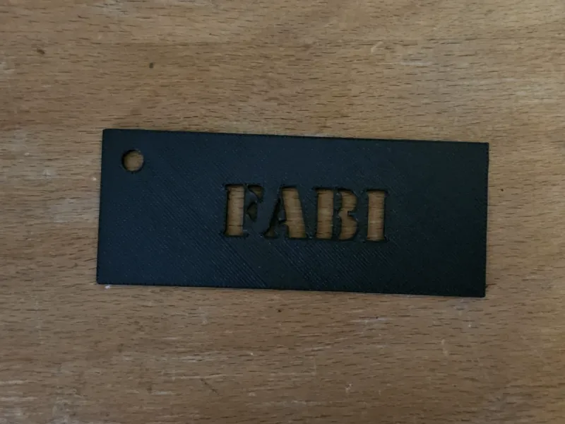Namenschield, Name Tags Modell "Fabi"