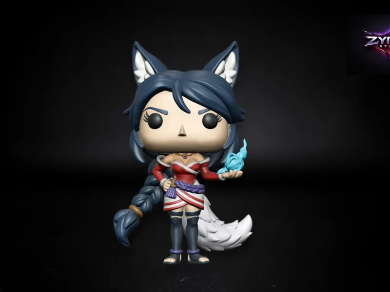 Ahri Funko STL League of Legends Figure Chibi Fox Girl 3D