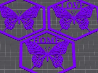 Butterfly wall deco (many types)