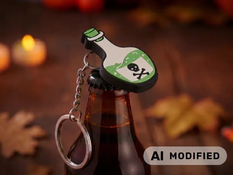 🧙 Poison Bottle - Bottle Opener Keychain – Halloween 🌕