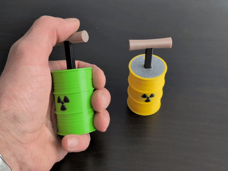 Radioaktiver Fass-Detonator Fidget-Spielzeug