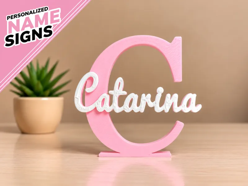 Placa de Nome 3D - Catarina