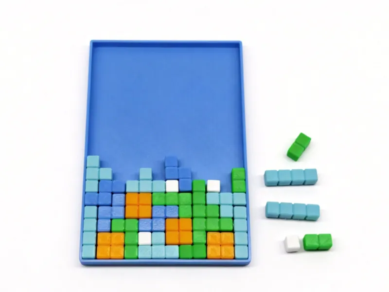 Brinquedo de Blocos de Construção Retrô — Tetris de Mesa
