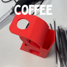Coffee Mixer Stand with Straw Holder