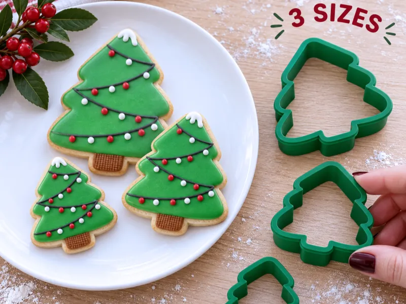 Christmas Tree Cookie Cutter, 3 Sizes, Christmas Tree Shape