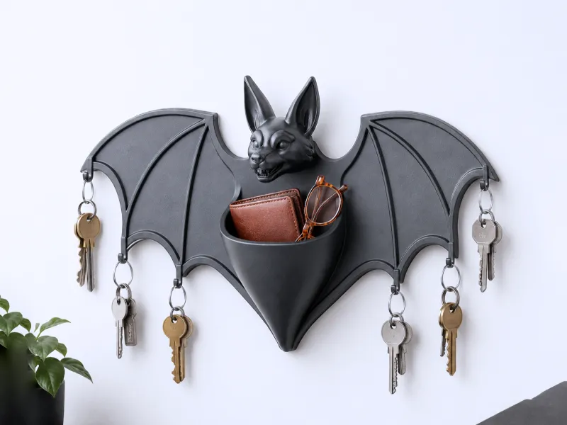 Bat Key Holder | Gothic Wall Mounted Organizer
