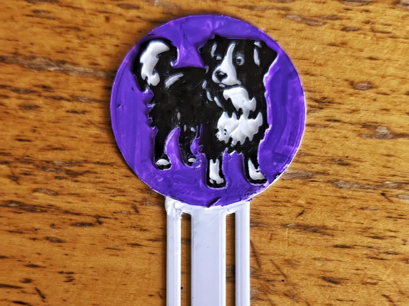 Signet Border Collie pour imprimante à une couleur