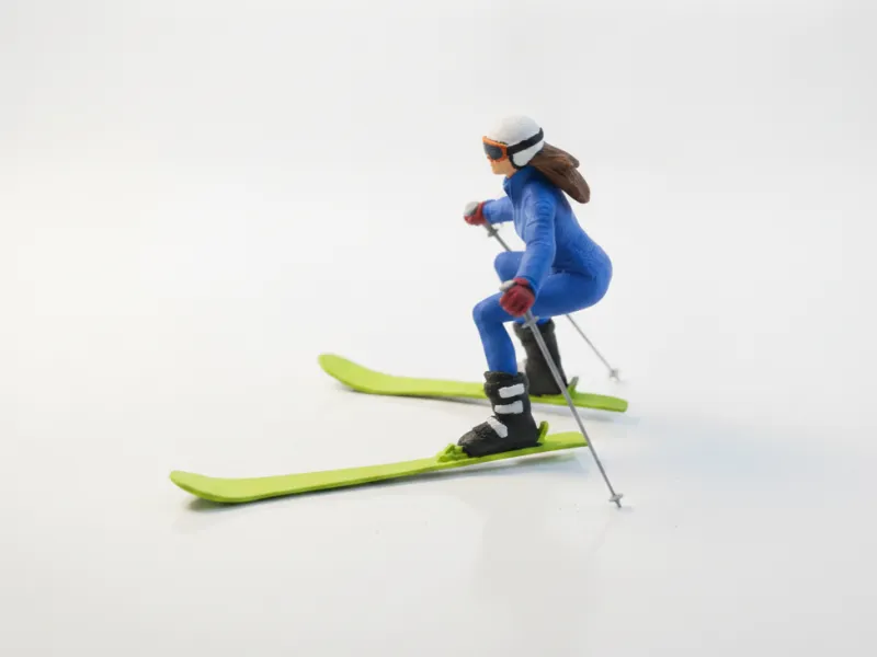 Figurina 3D Imprimible de Esquiadora Ski Babe