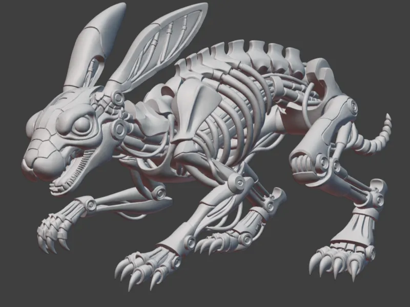Cybernetic Skeleton Rabbit