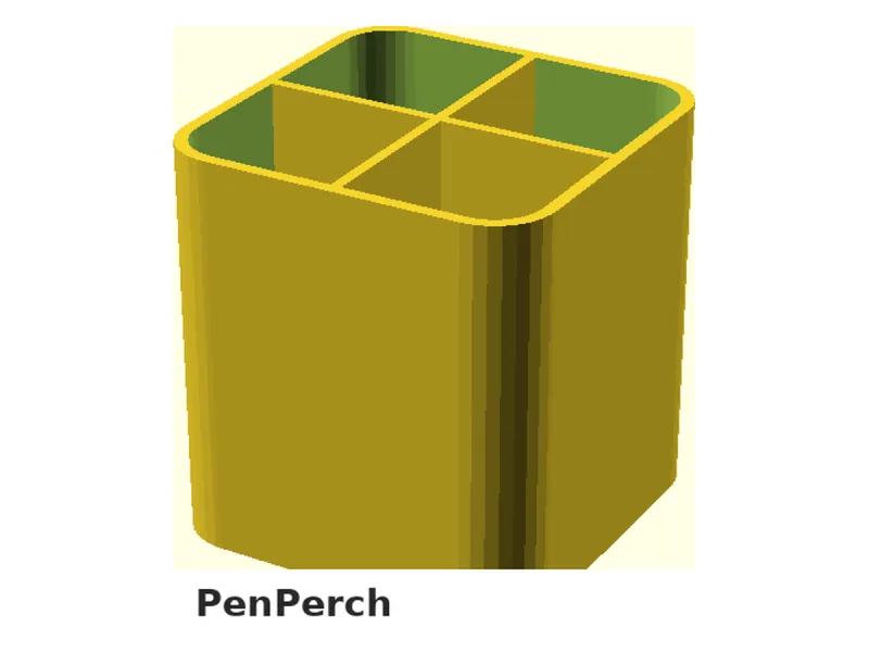 PenPerch: Four-Well Desk Pen Cup