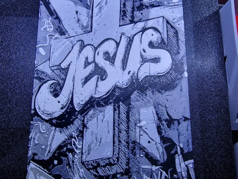 Jesus Graffiti Hueforge