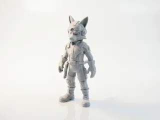 Fox McCloud Figurine Gaming 3D Printable