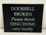 Doorbell Funny Comedy Sign-0