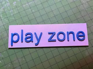 play zone sign