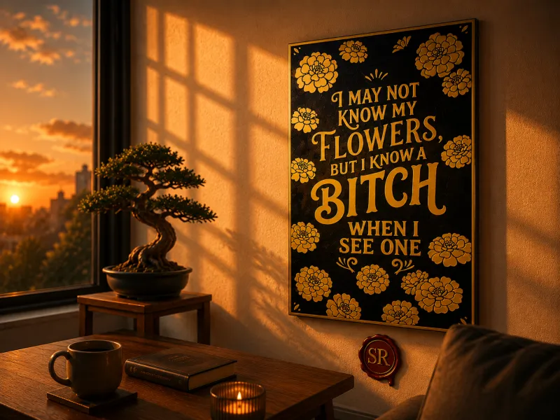 Arte de pared con cita de la película Gay Deceivers
