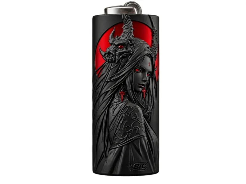 BIC J6用ライターケース「悪魔の少女」スタイル