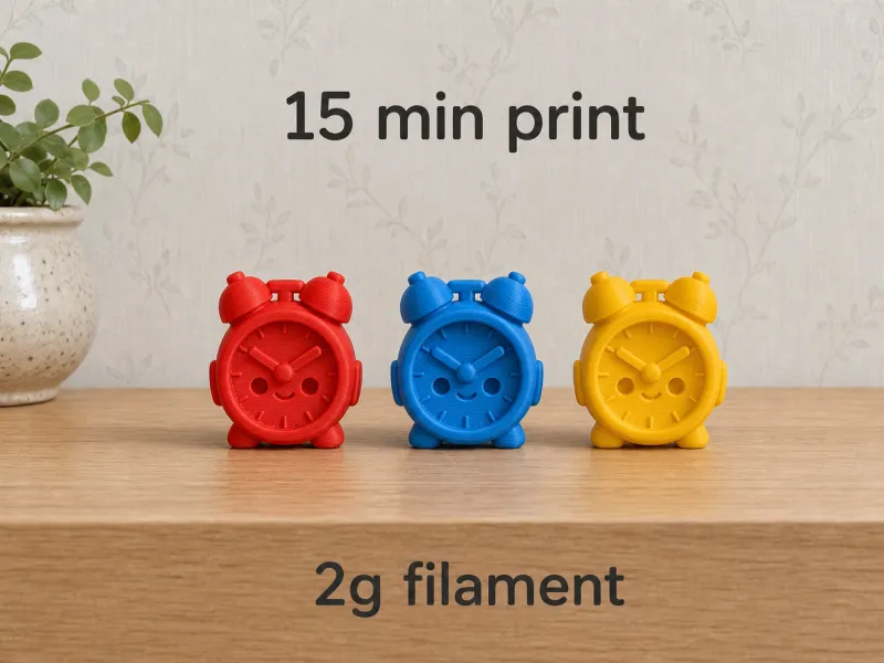 Mini Clock Buddy | Cute Alarm Clock | Easy & Fast 3D Print