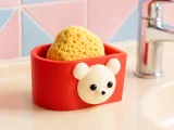 Cute Bear Soap & Sponge Holder Bathroom Tray-0