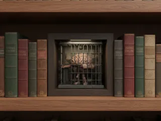 Brain in Cage Book Nook Design