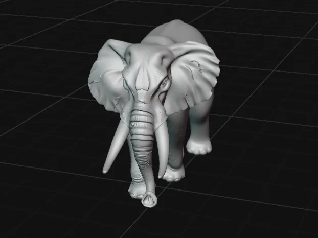 Realistic African Elephant Figurine – Wildlife