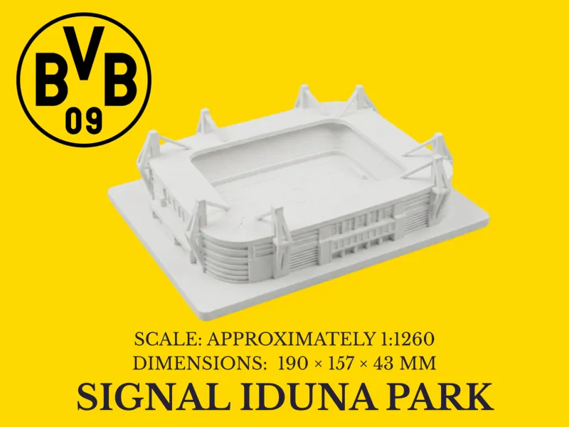 Signal Iduna Park - 1:1260 Ölçekli Stadyum 3D Modeli