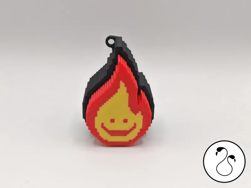 Retro Pixel Flame Fidget Clicker (Outemu switch)