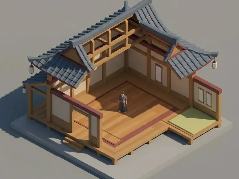 Low Poly Samurai Dojo