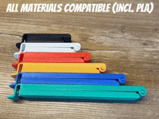 Clip - Print in place, all materials compatible (incl. PLA)