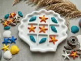 Oceanic Tactics: 3D Printed Tic-Tac-Toe Set-0