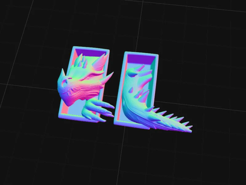 Dragon Wall Art STL | 3D Dragon Wall Decor | Fantasy Dragon