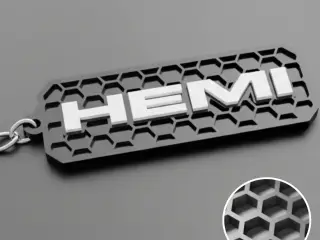 HEMI logo keychain