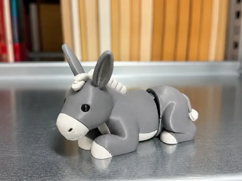 Imprima seu amigo flexível - Burro + chaveiro