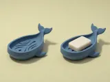 Whale Soap Dish Holder Cute Bathroom Soap Tray with Drain-0