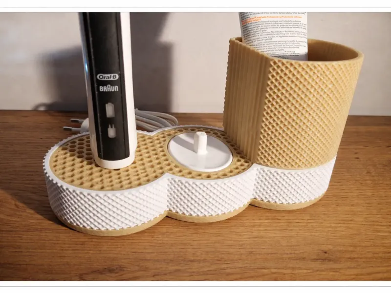 Soporte para cepillos de dientes eléctricos - Modelo Waffle