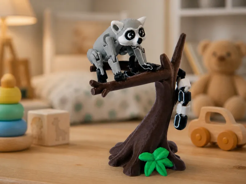 Lemur Sitting on a Tree Cute Flexi Toy